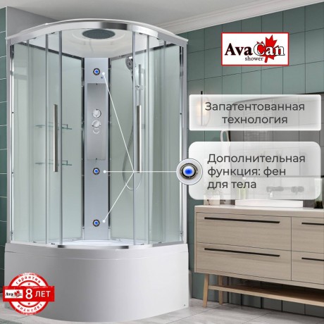 Душевая кабина EM5011T стандартная прозрачная